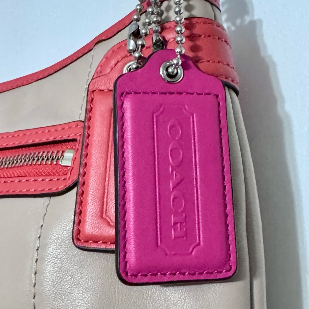 Coach Daisy Spectator Sand/Pink Leather Shoulder Bag 23951- READ - Picture 4 of 13